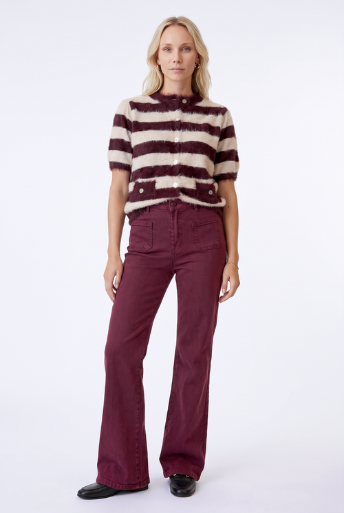 Ana Flared Pocket in Mauve wine van Florèz, foto 2