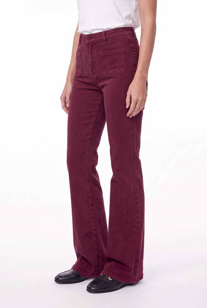 Ana Flared Pocket in Mauve wine van Florèz