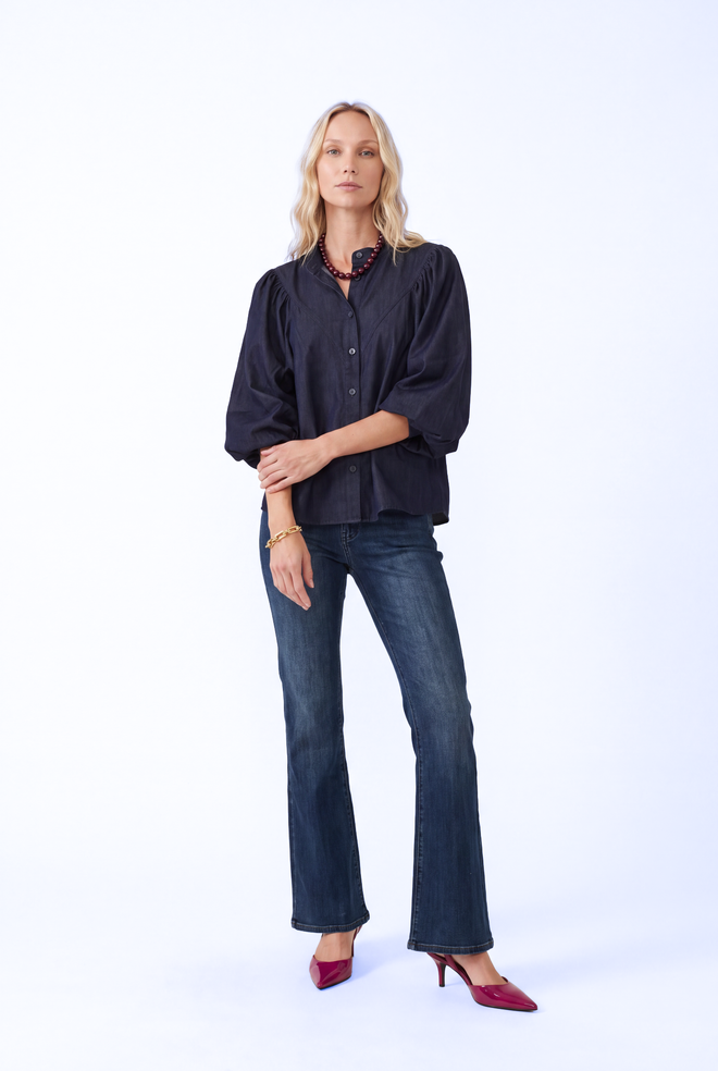 Bibi Blouse | Navy Blue