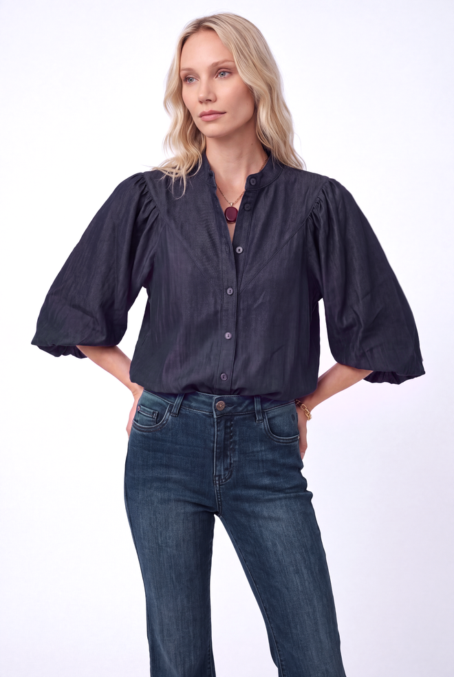 Bibi Blouse | Navy Blue
