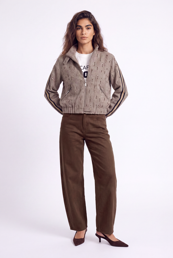 Onnedie Jeans in Dark Brown van Florèz