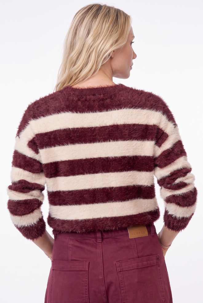 Aurelia Sweater | Mauve Stripe