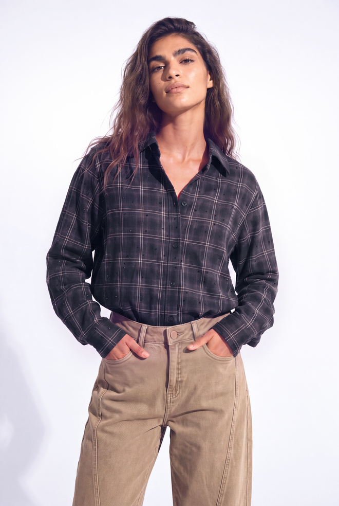 Demie Blouse | Blue Check