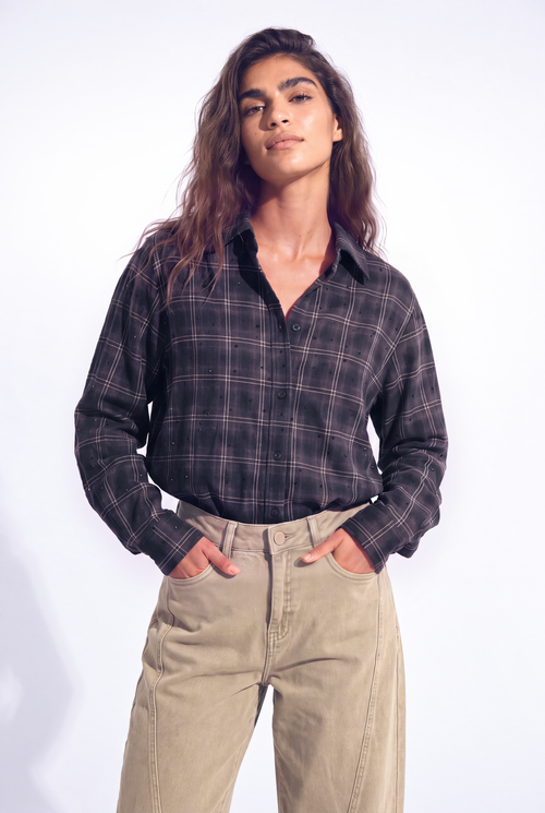 Demie Blouse | Blue Check