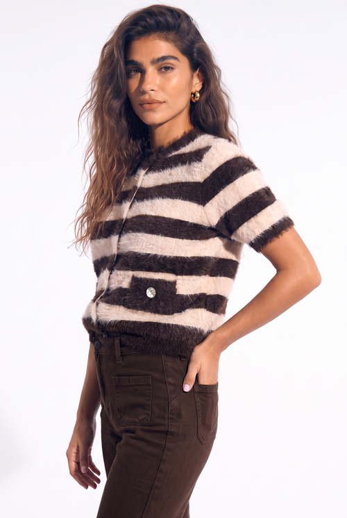 Evie | Brown Stripe