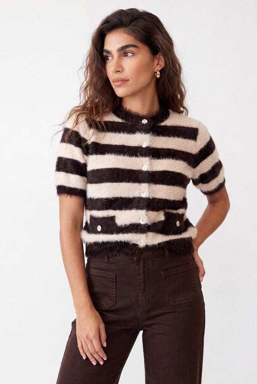 Evie | Brown Stripe