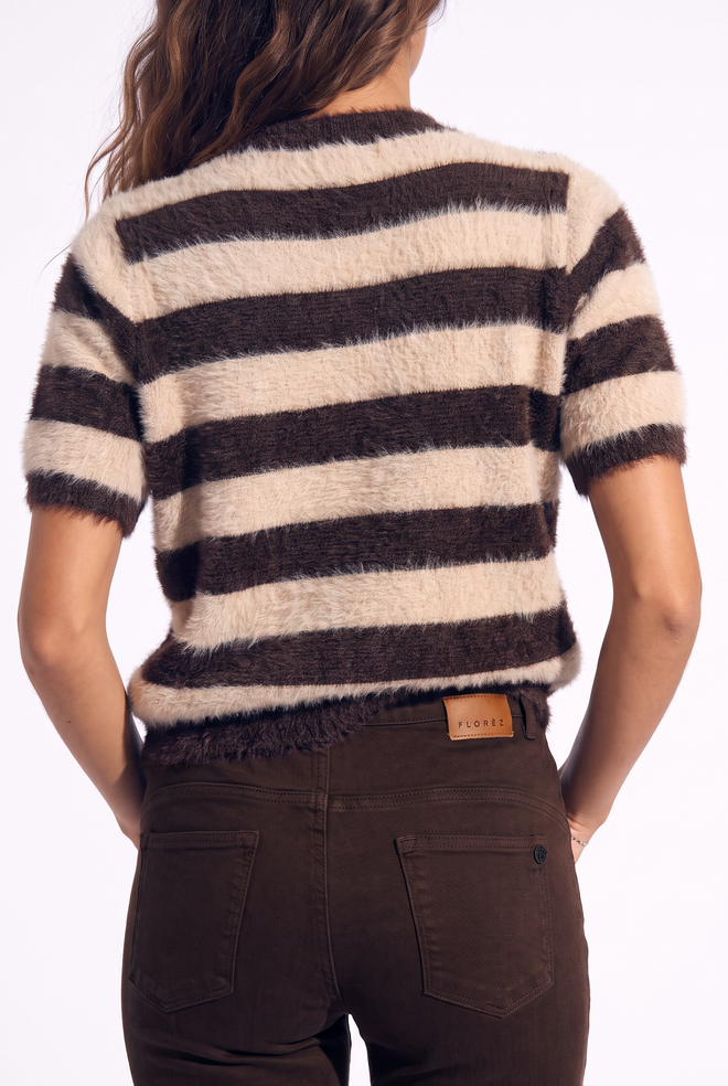 Evie | Brown Stripe
