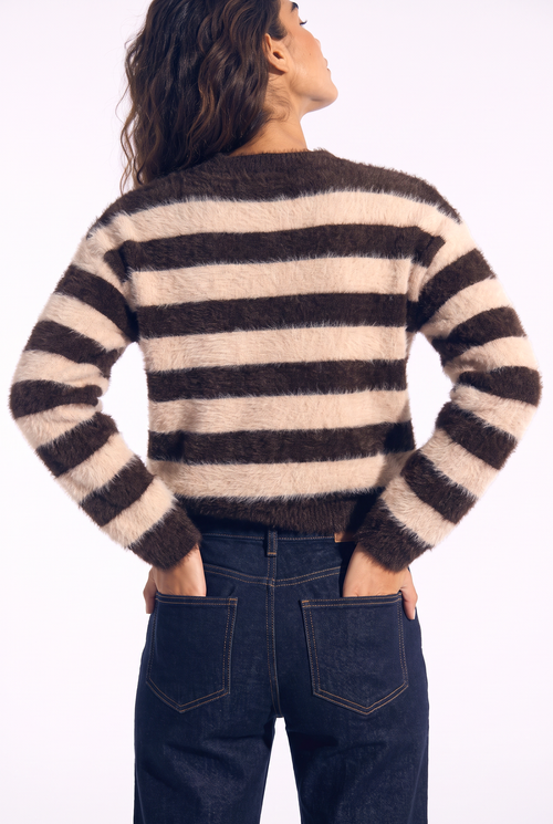 Aurelia Sweater | Brown Stripe