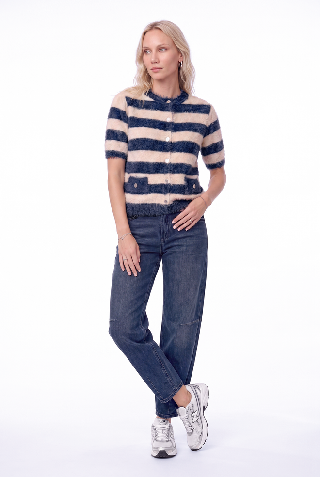 Evie | Navy Stripe