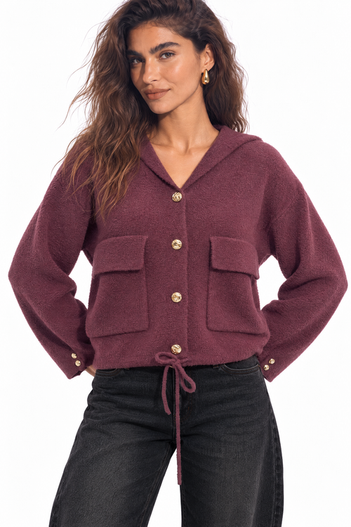 Nina Cardigan | Mauve wine
