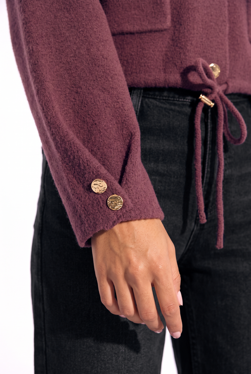 Nina Cardigan | Mauve wine