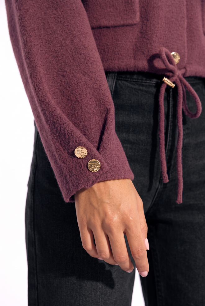 Nina Cardigan | Mauve wine