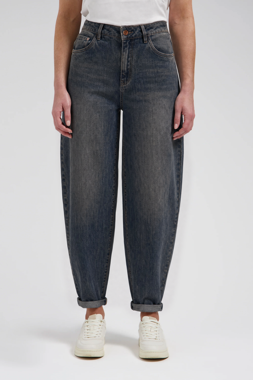 Fani barrel jeans | Tabacco blue