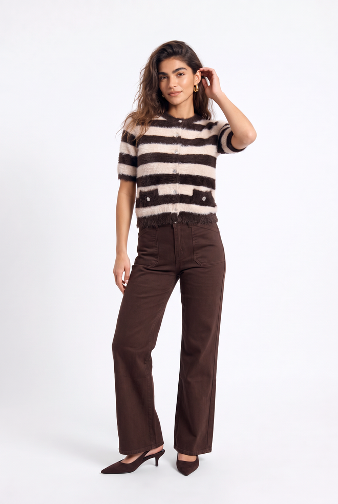 Divina Jeans in Dark Brown van Florèz, foto 2