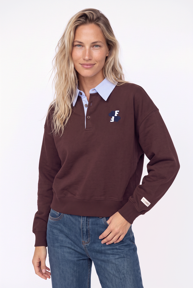 Stella Sweater in Dark Brown van Florèz