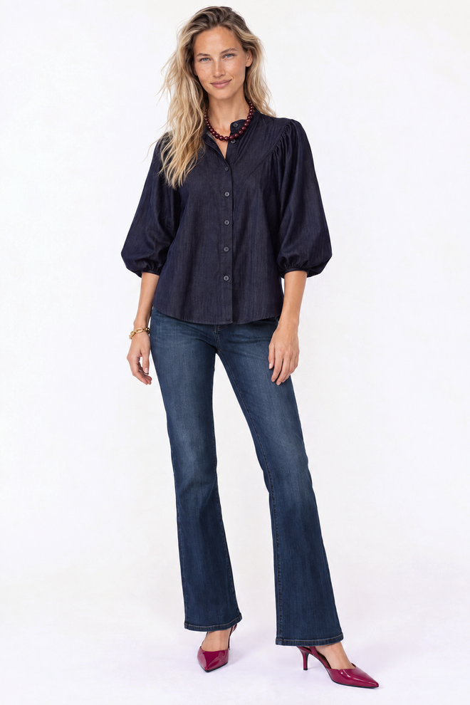 Bibi Blouse | Navy Blue
