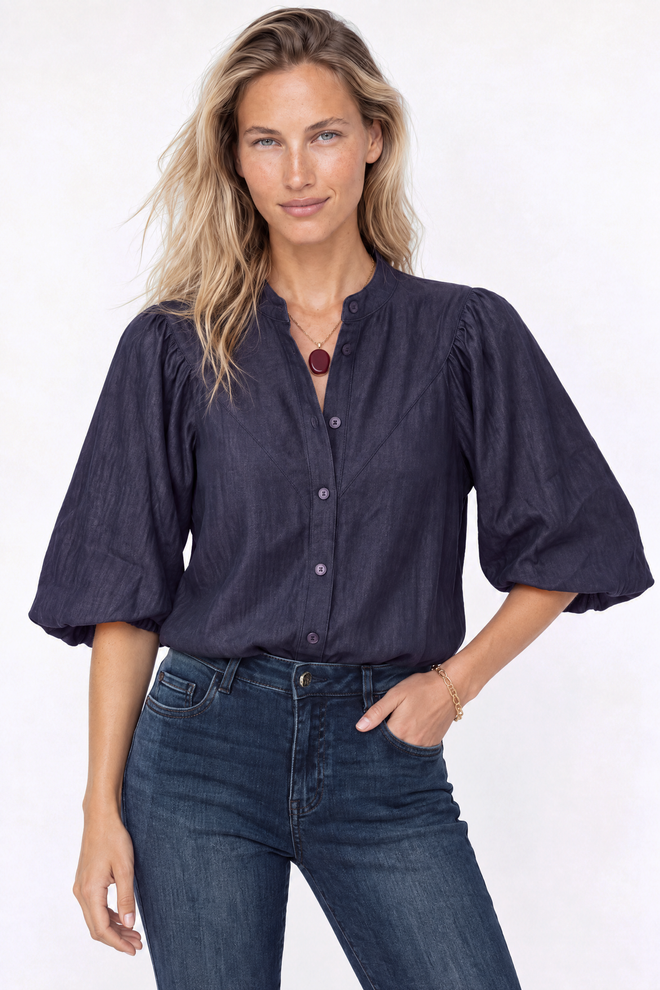 Bibi Blouse | Navy Blue