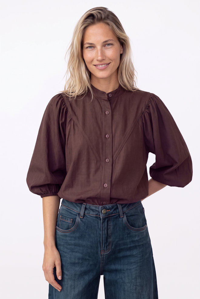 Bibi Blouse | Dark Brown