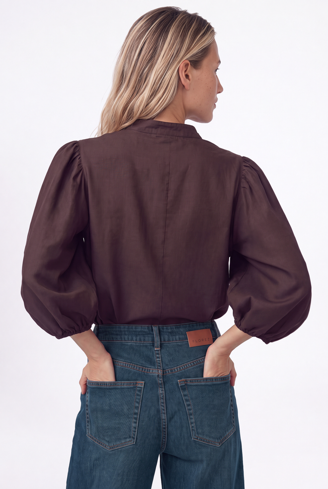 Bibi Blouse | Dark Brown
