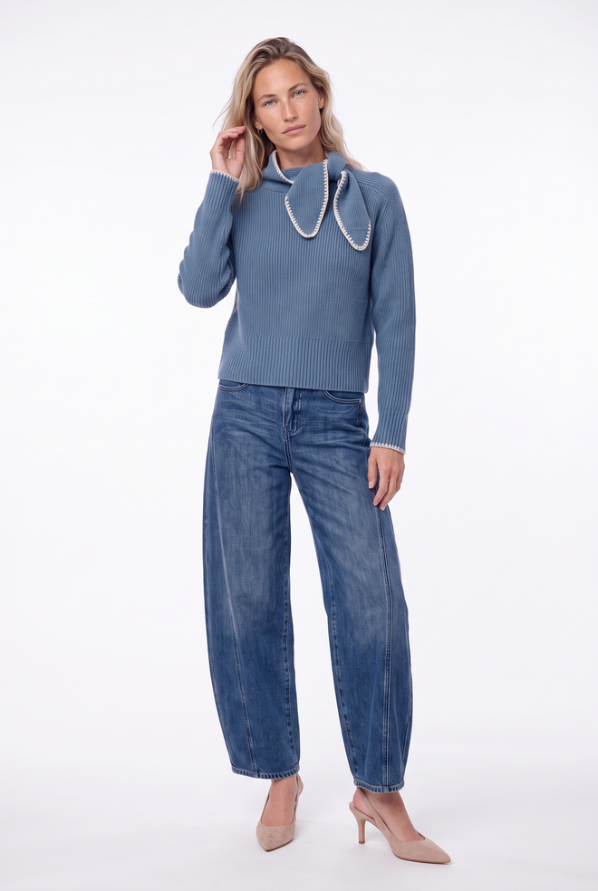 Lisa Sweater in Blue Melee van Florèz, foto 2