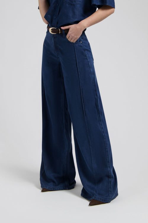 Riley Wide Leg | Dark indigo