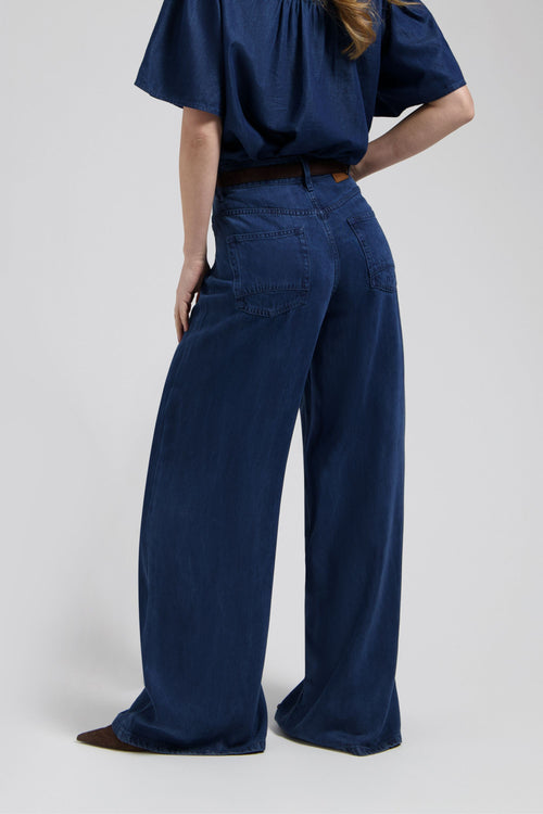 Riley Wide Leg | Dark indigo