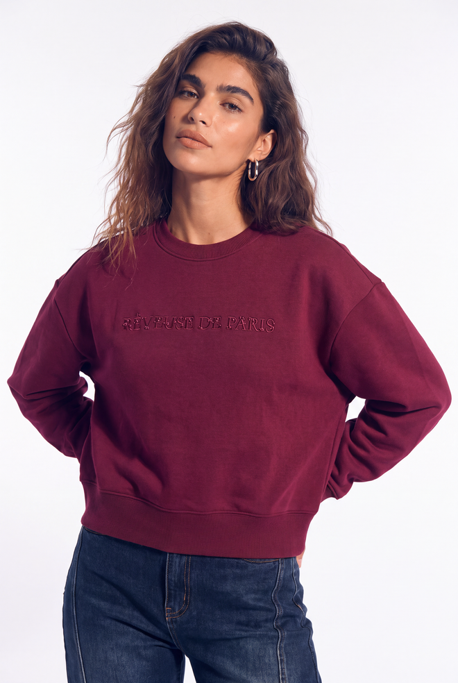 Sansa Sweater | Mauve wine