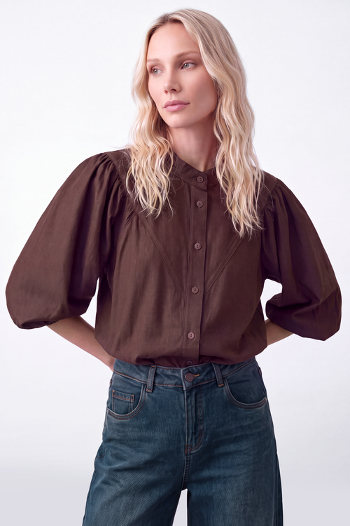Bibi Blouse | Dark Brown
