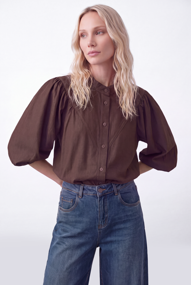 Bibi Blouse | Dark Brown