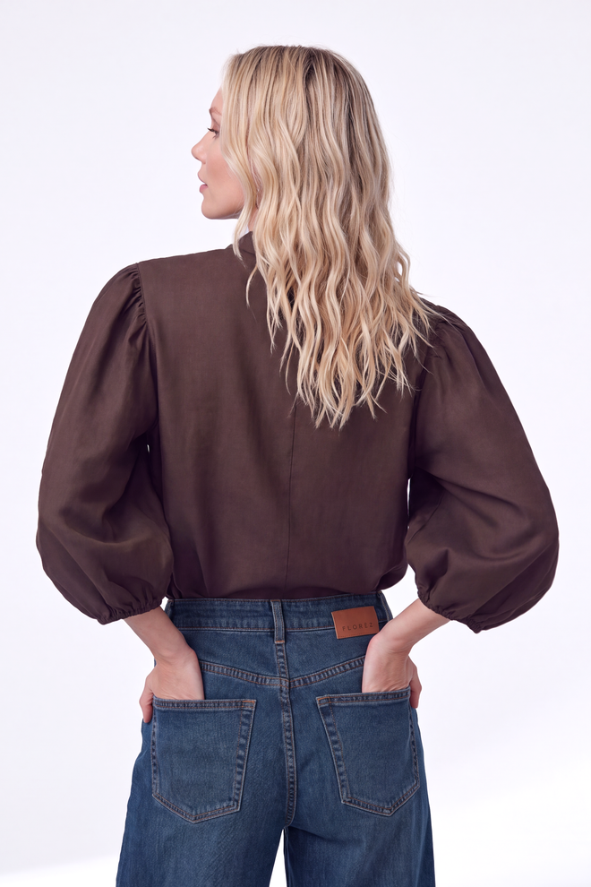 Bibi Blouse | Dark Brown