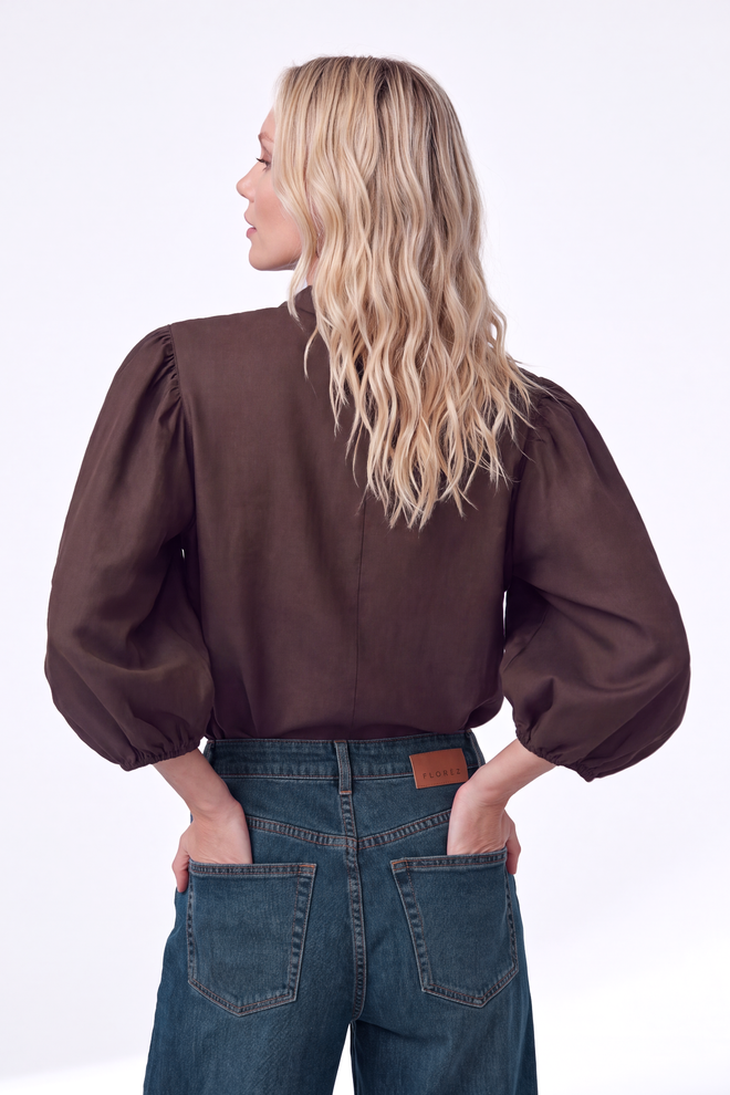 Bibi Blouse | Dark Brown