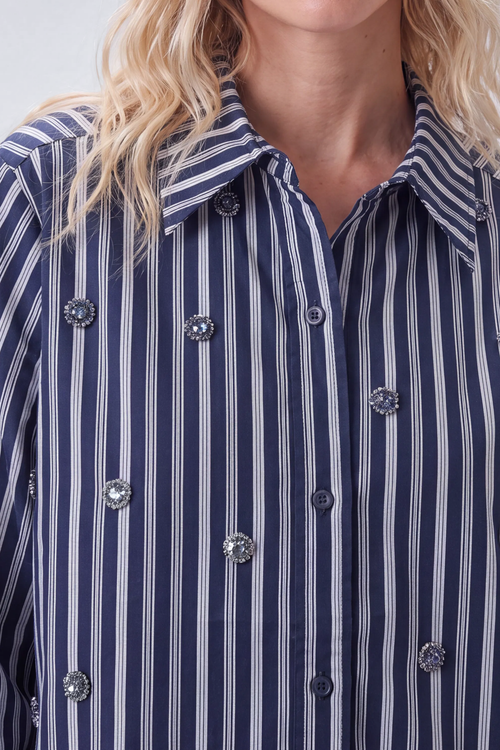 Scout Blouse | Blue Stripe