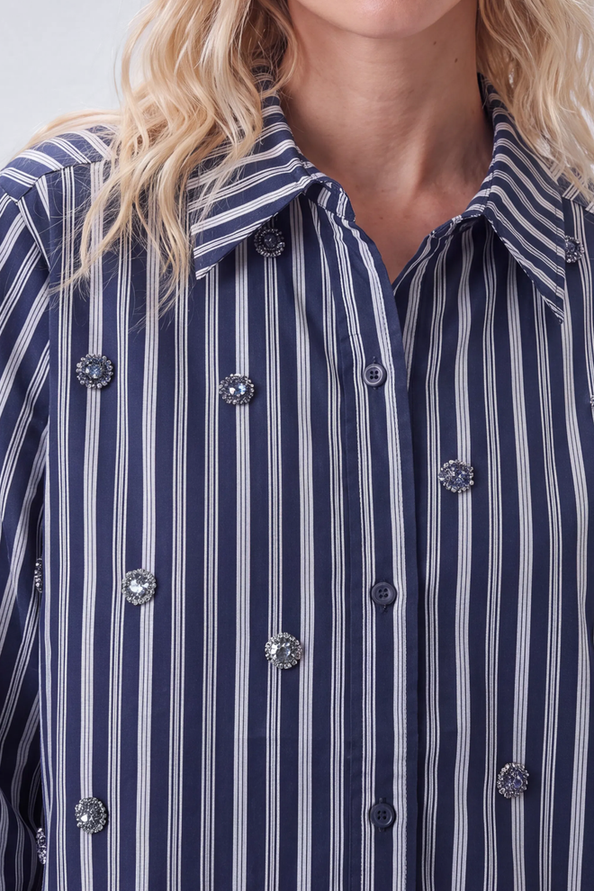 Scout Blouse | Blue Stripe