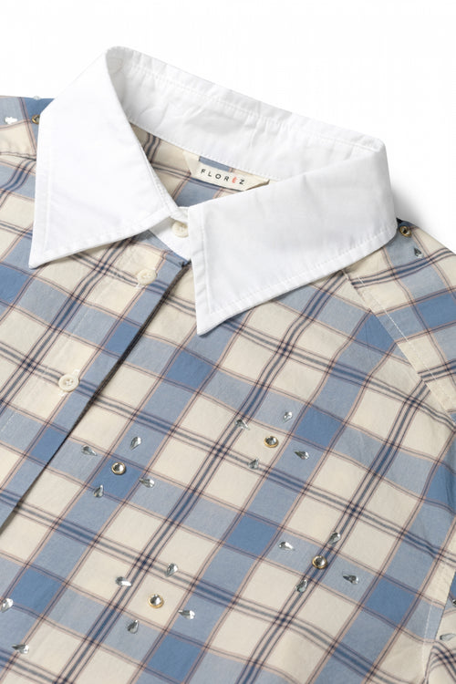 Amelie Blouse | Checked Blue