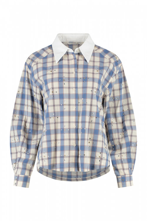 Amelie Blouse | Checked Blue