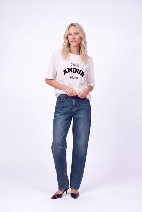 Amour T-shirt White Oversized fit
