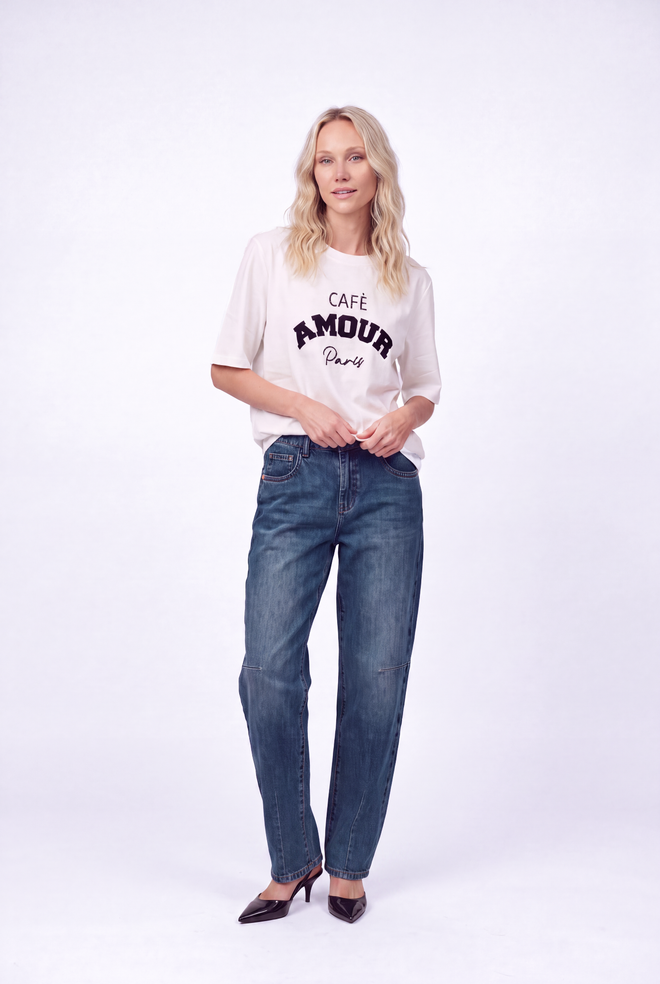 Amour T-shirt White Oversized fit
