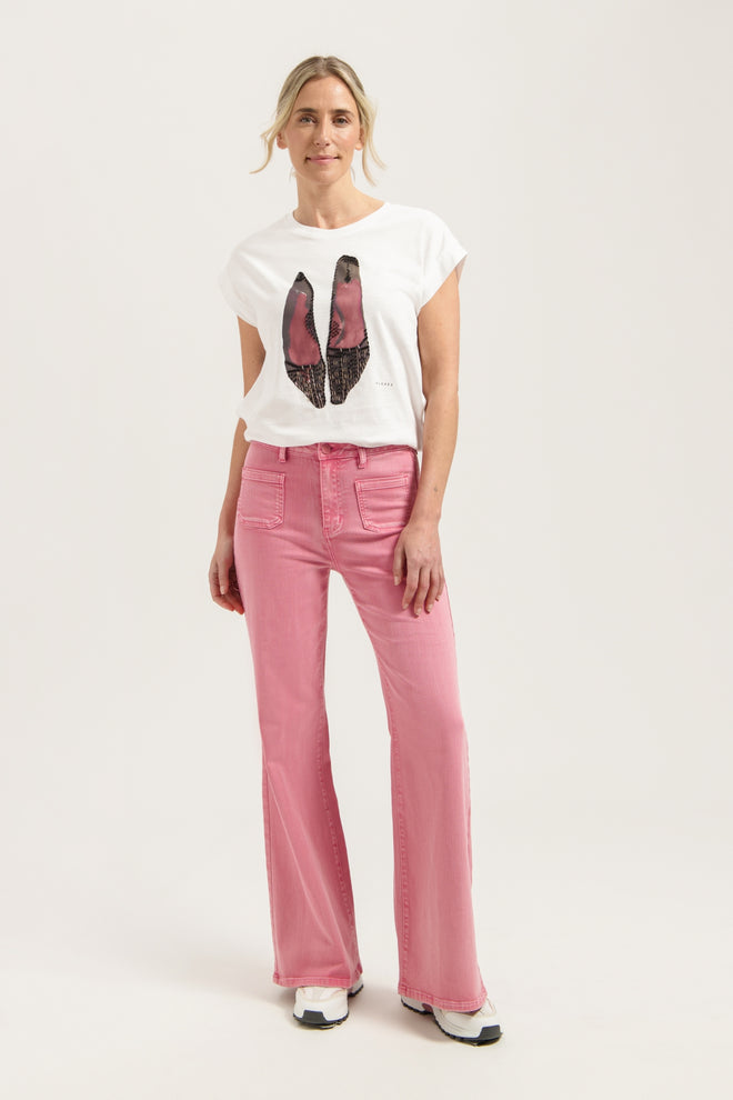 Ana Flared Pocket | Dark Pink