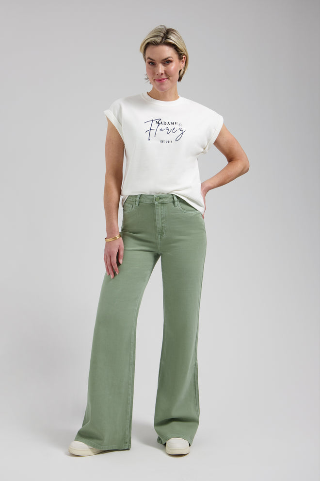 Ana Flared | Olive Green