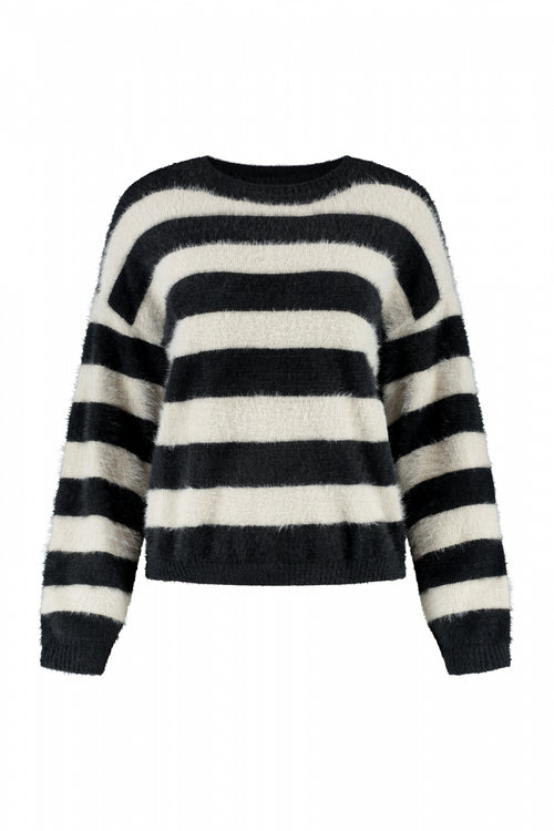 Aurelia Striped Knit Sweater | Off-White Striped