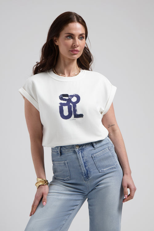 Bella T-shirt White artwork SOUL