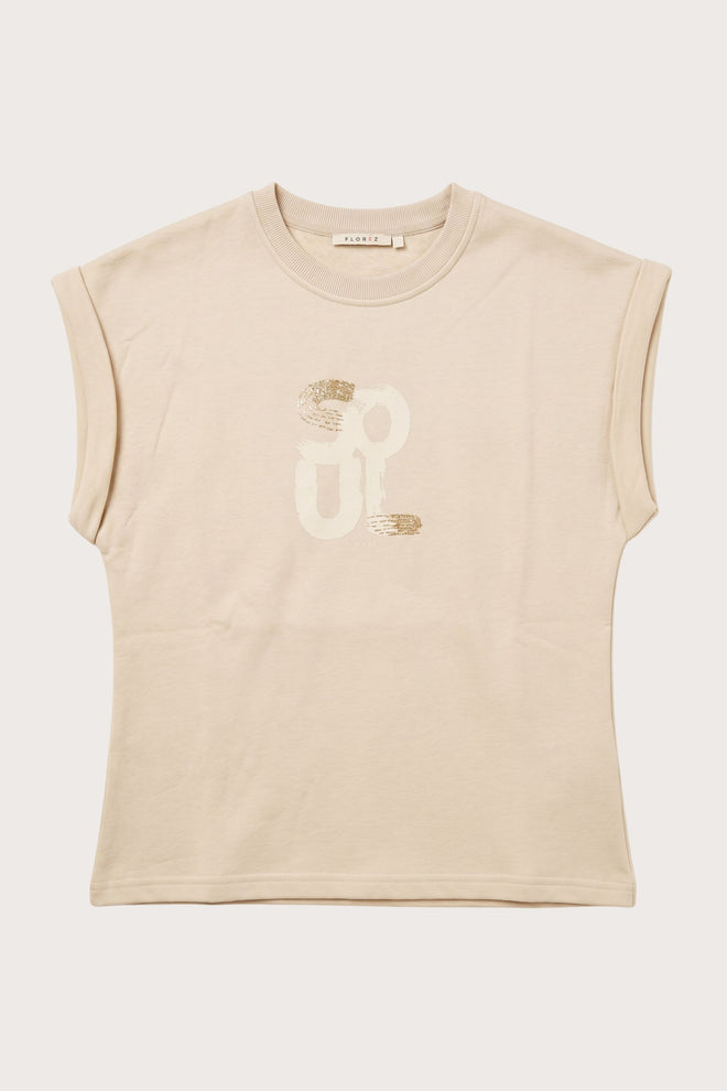 Bella T-shirt Urban taupe artwork soul