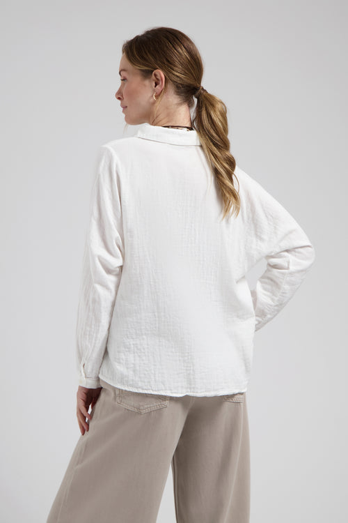 Camelia blouse White luchtige blouse valt licht oversized