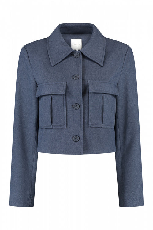 Esmee Jacket | Blue Melee