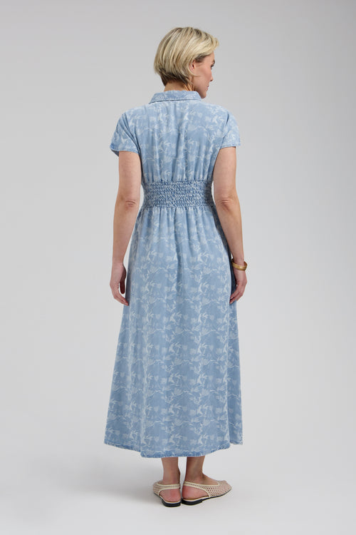 Estelle Dress | Plaited blue