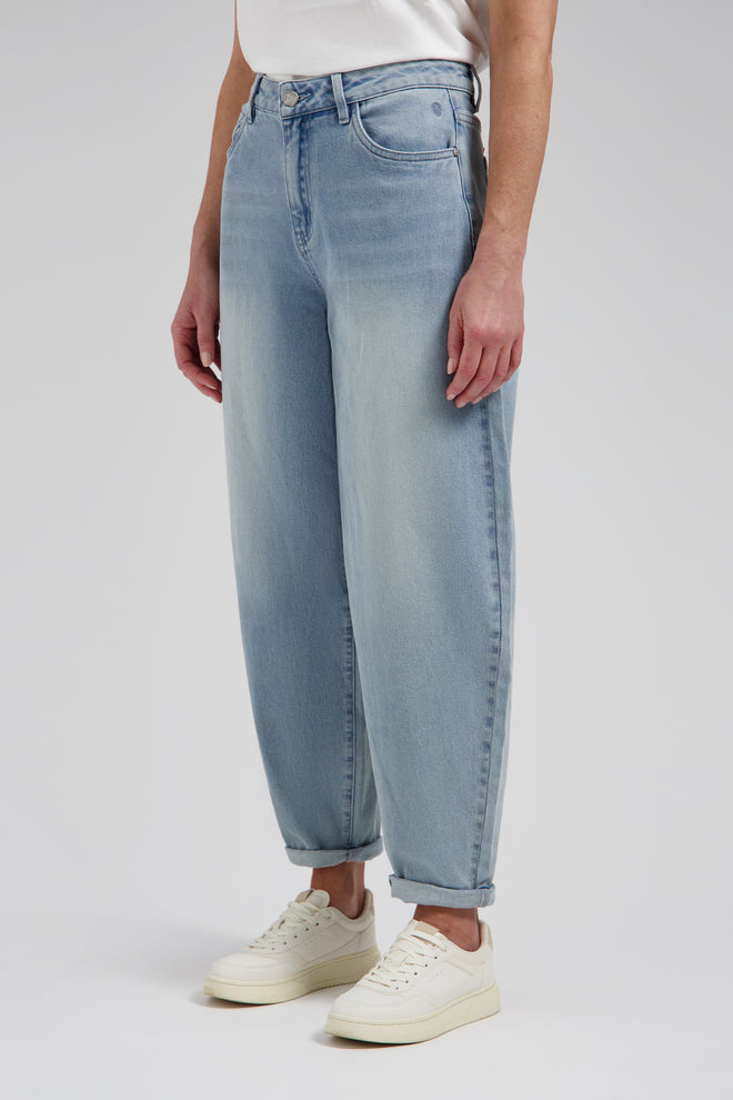 Fani barrel jeans | Mid Blue