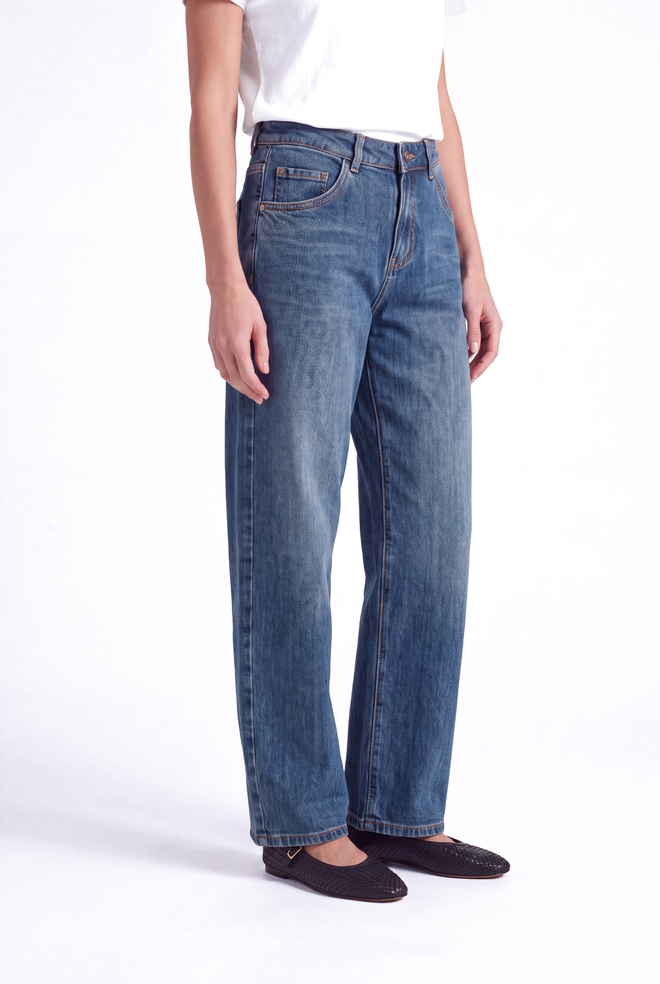 Floor Jeans barrel rain blue