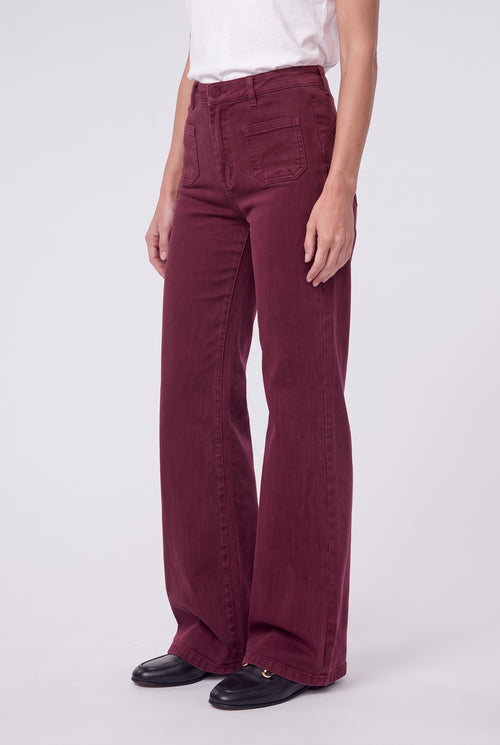Ana Flared Pocket | Mauve Wine