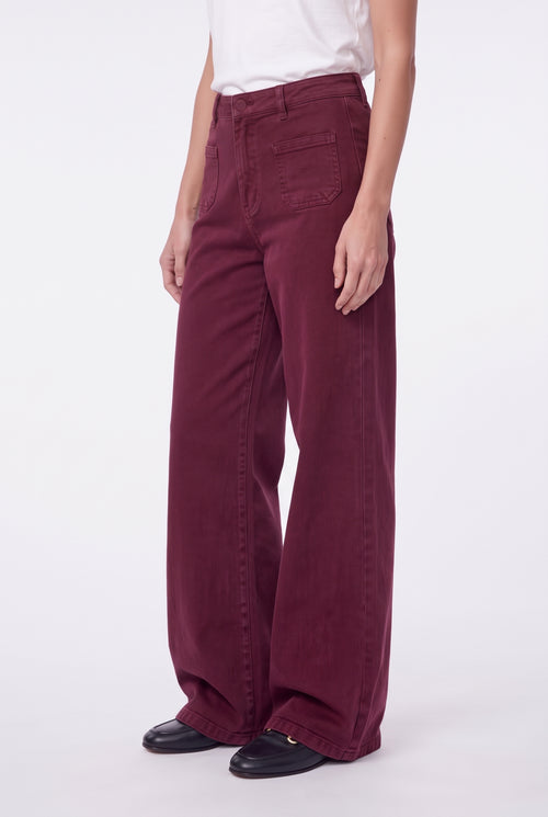 Ana Flared Pocket | Mauve Wine