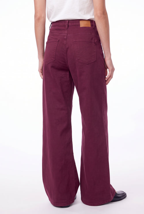 Ana Flared Pocket | Mauve Wine